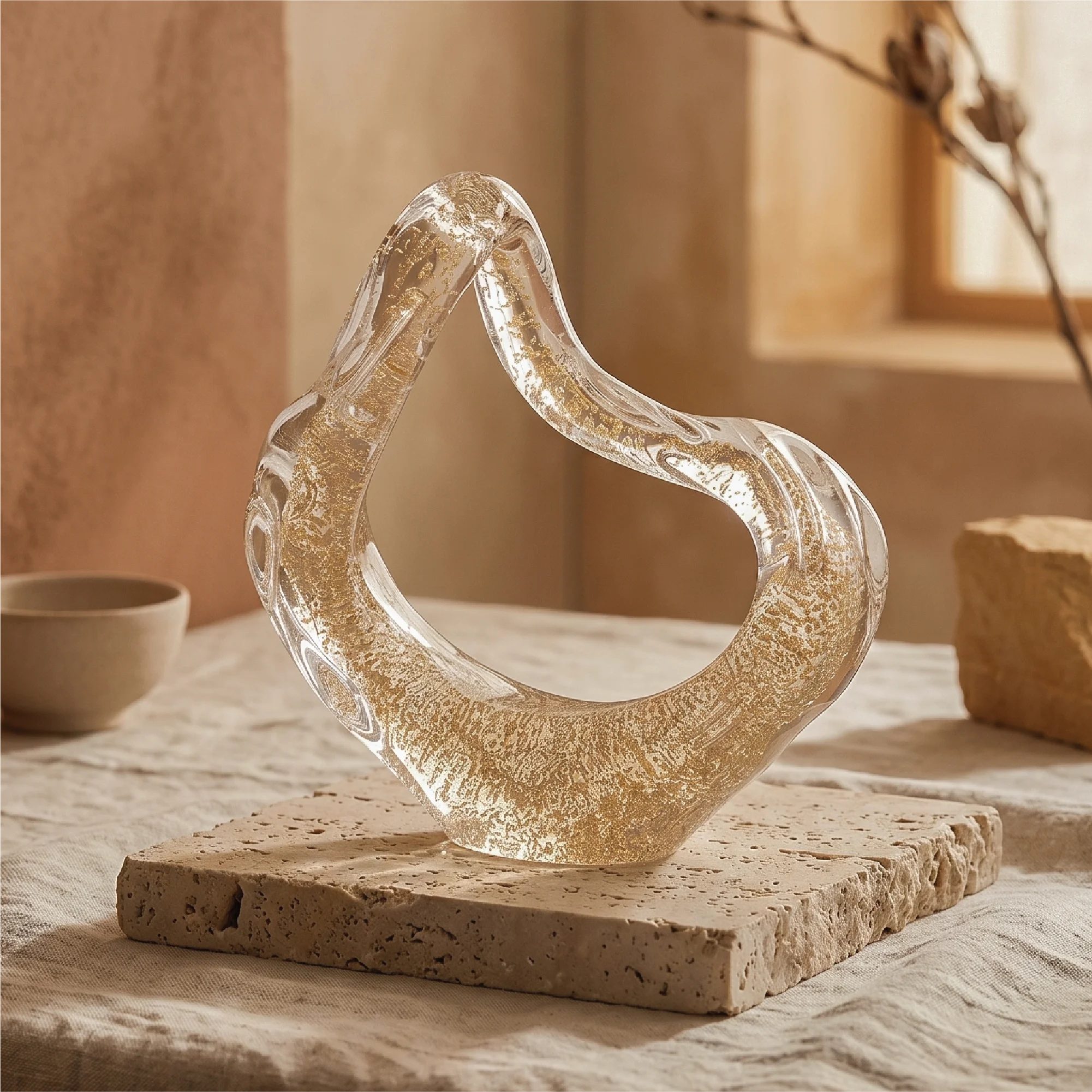 Glass decorative object Glass decorative object